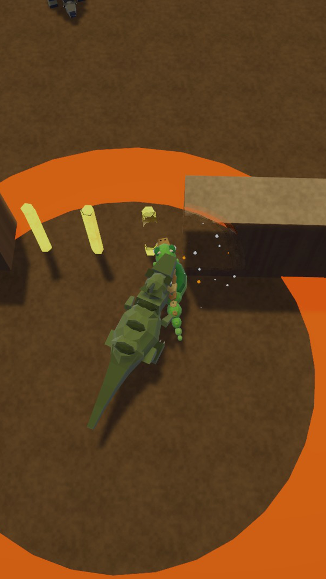 Jimmo unleashing a Blast skill, a shockwave ring tearing through Mount Ember's tunnels