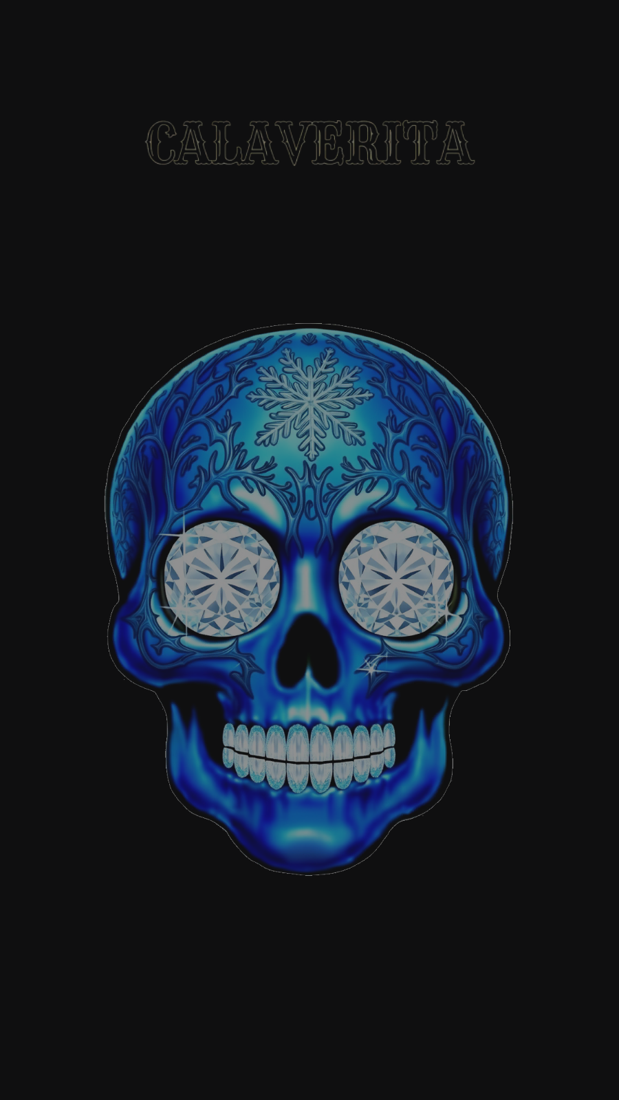 The rainbow skull, the rarest piece in the game, on the title screen